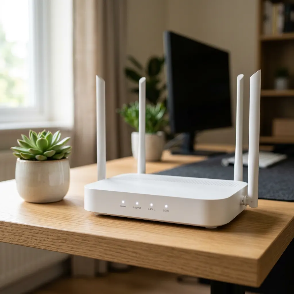 Wi-Fi router ready for guest connectivity in an event venue.